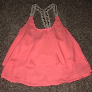 Neon peach tank top